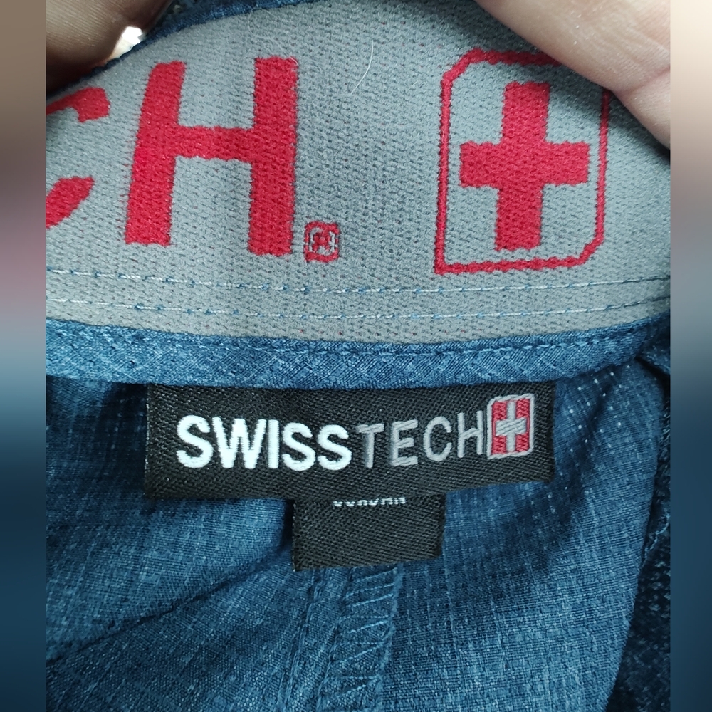 Swiss Tech Men's Blue Flat Front Shorts Size 40 - Picture 2 of 4